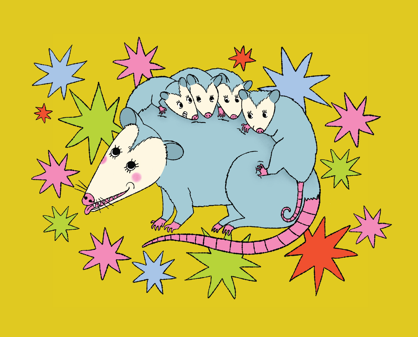 Opossum Fam Print