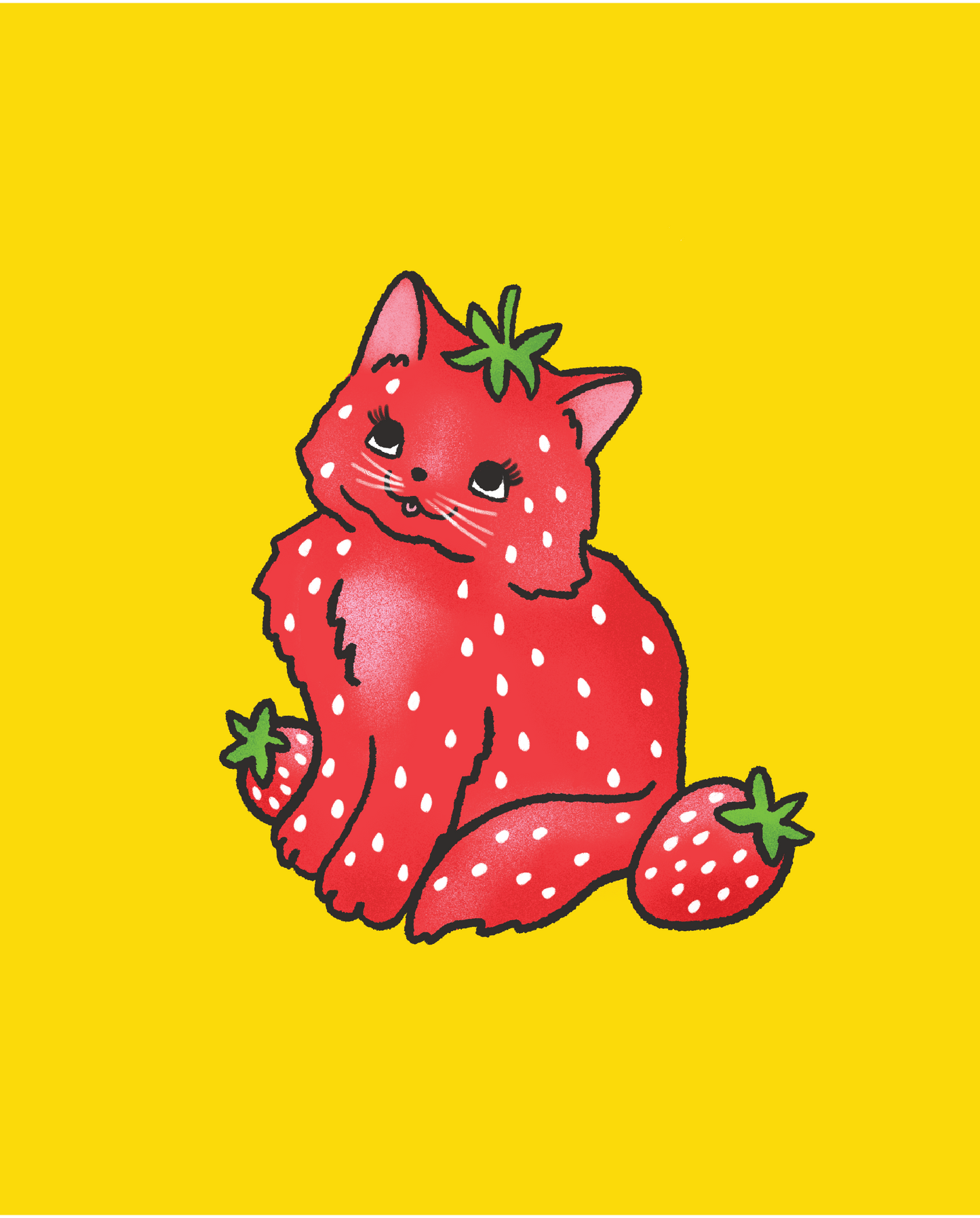 Strawberry Cat Print