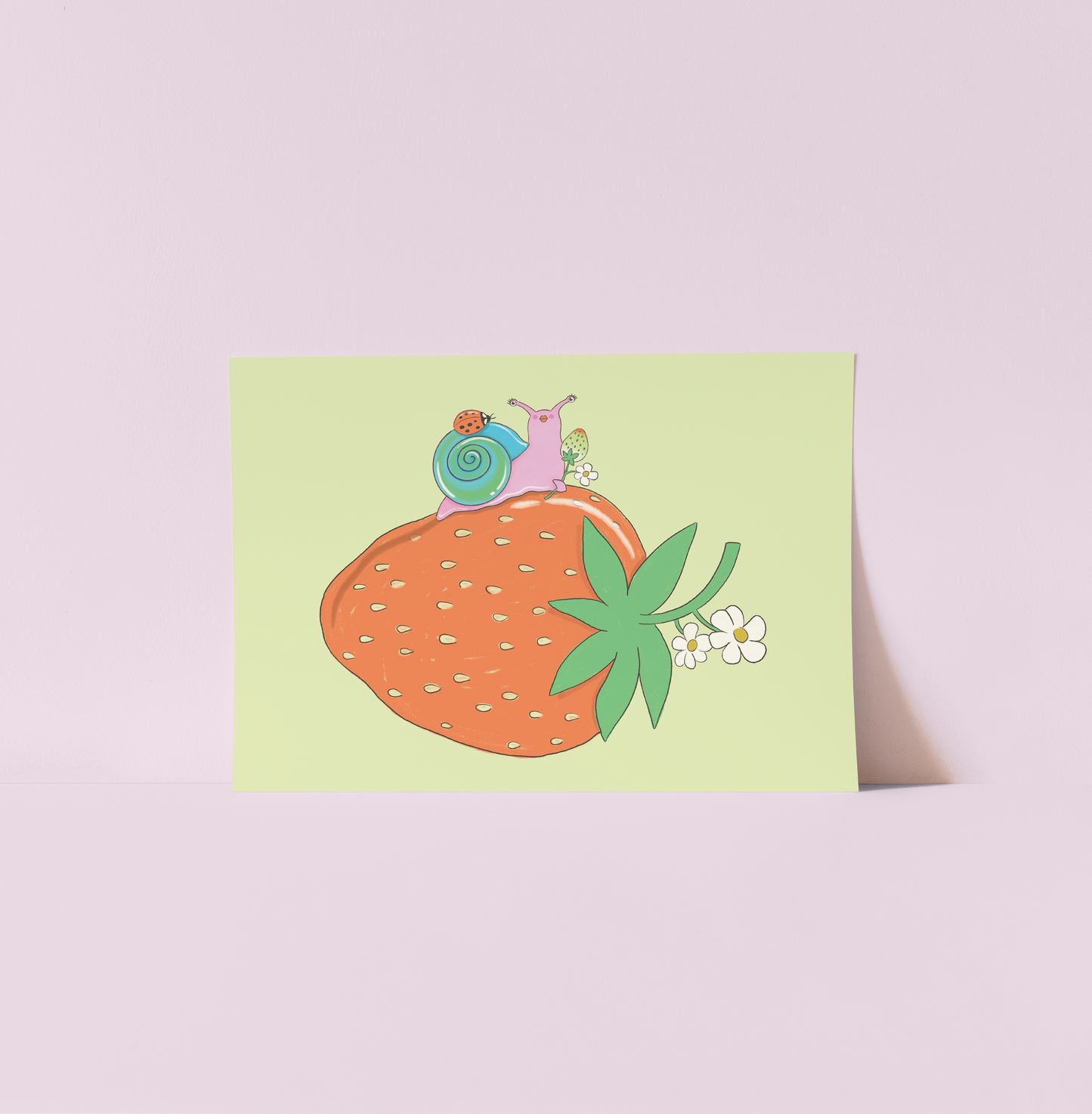 Snail Berry Print