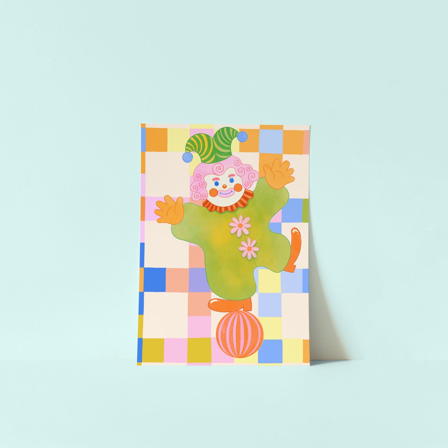 Balancing Act Mini Clown Print