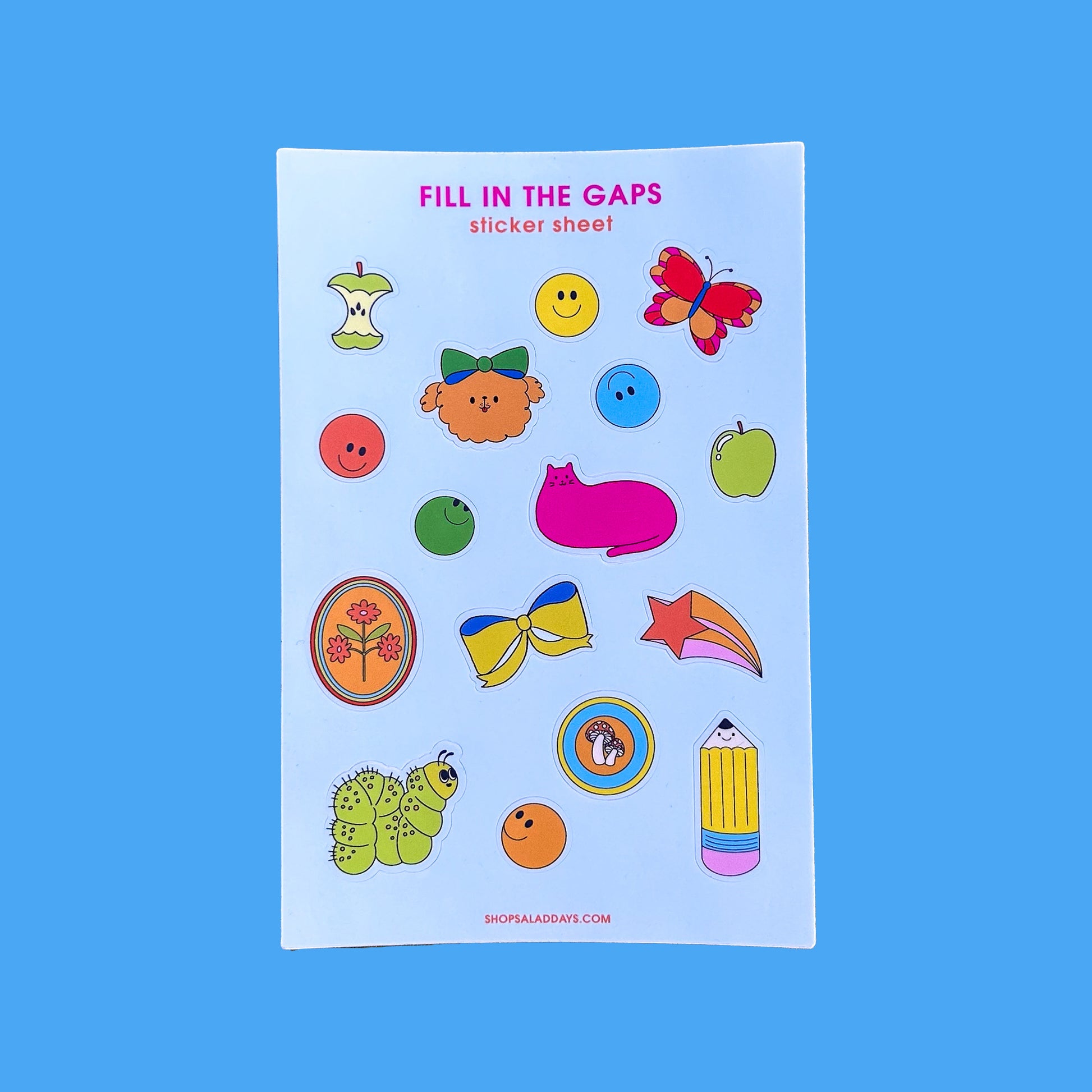 4x6 inch sticker sheet featuring tiny decorative stickers in various sizes
