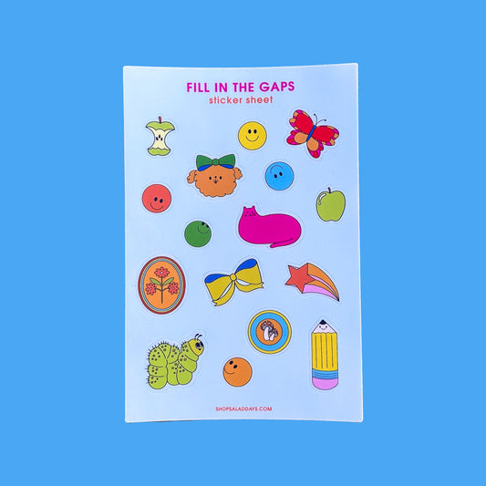 4x6 inch sticker sheet featuring tiny decorative stickers in various sizes