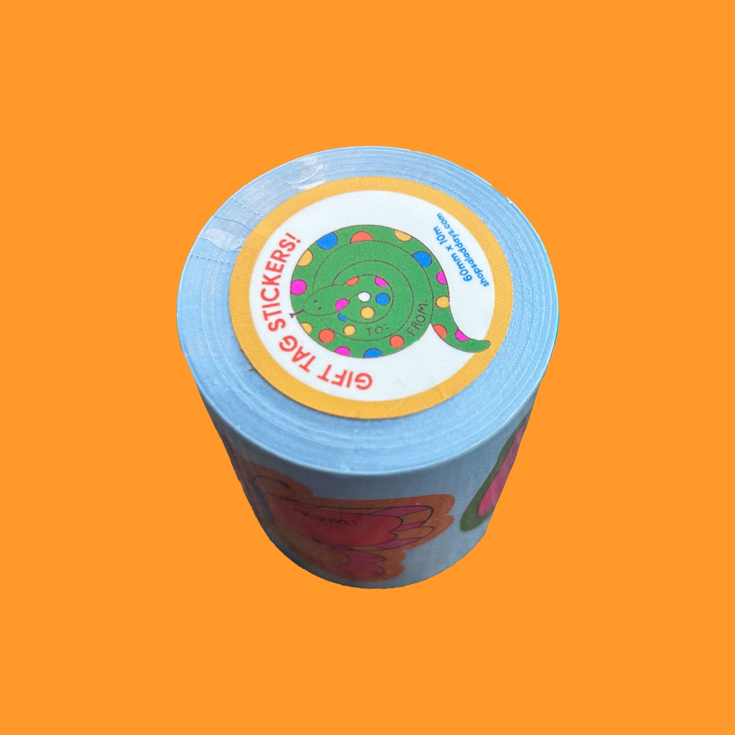 Playful Gift Tag Sticker Roll – 4 Unique Designs