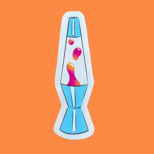 Lava Lamp Suncatcher window decal with retro rainbow design