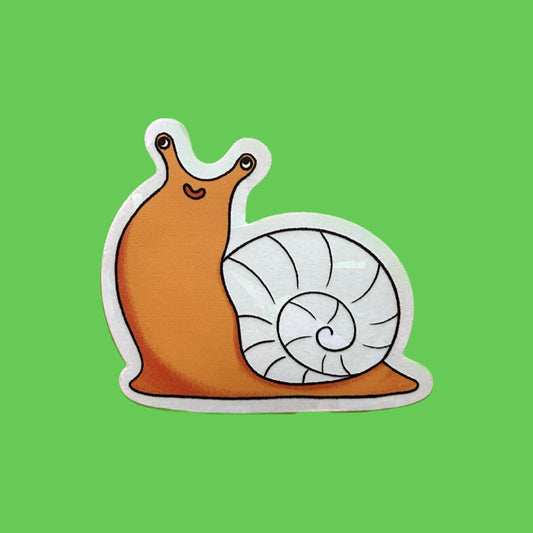 Snail Suncatcher window decal with smiling snail design and colorful shell